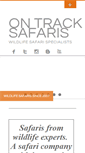 Mobile Screenshot of ontracksafaris.com