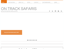 Tablet Screenshot of ontracksafaris.com